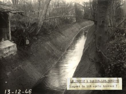 Le Croult à Garges-les-Gonesse - Aspect du lit après travaux