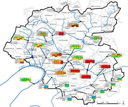 Carte de synthèse de la qualité des eaux superficielles