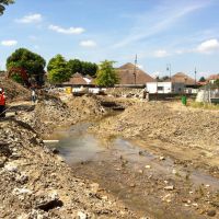 Travaux de réouverture du Petit Rosne - Sarcelles, juillet 2014 © SAGE CEVM