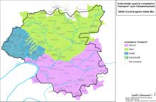 Carte des collectivités ayant la compétence transport pour l'assainissement