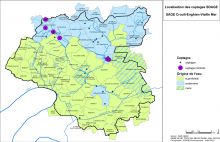 Carte de localisation des captages SDAGE