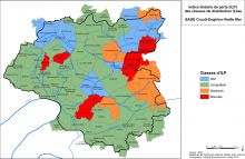 Carte des indices linéaires de perte des réseaux de distribution d'eau Carte des indices linéaires de perte des réseaux de distribution d'eau