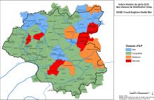 Carte des indices linéaires de perte des réseaux de distribution d'eau