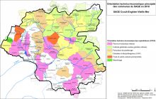 Carte de l'orientation technico-économique des communes du SAGE en 2010