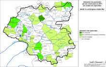 Carte de l'utilisation des pesticides par communes en 2011 ( usage non agricole)