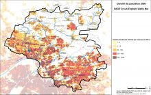 Carte de la densité de population en 2009