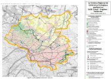 Carte du SRCE d'Ile de France appliqué au SAGE CEVM