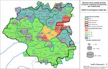 Carte des volumes d’eau potable stockés et heures moyennes d’autonomie des collectivités Carte des volumes d’eau potable stockés et heures moyennes d’autonomie des collectivités