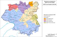 Carte des structures en charge de la gestion de l’eau potable