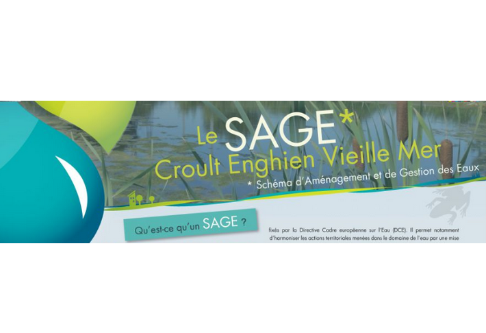 Panneau de présentation du SAGE Croult Enghien Vieille Mer