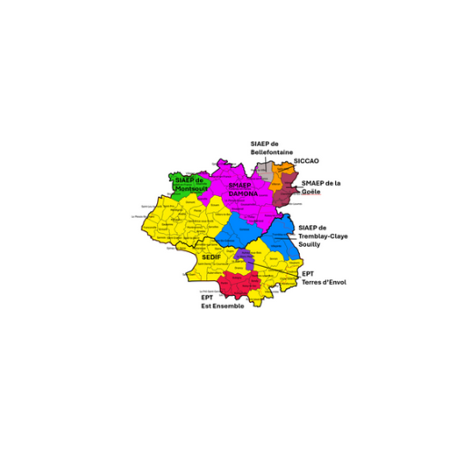 Carte des gestionnaires de l&rsquo;eau potable